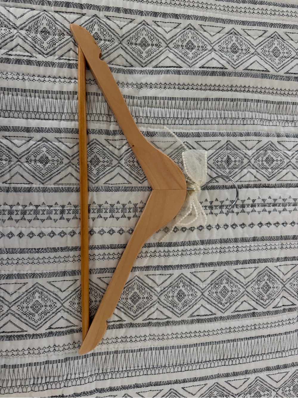 Mrs. Wooden Bridal Hanger with Pearl Accents - Picture 4 of 4